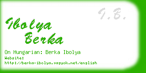 ibolya berka business card